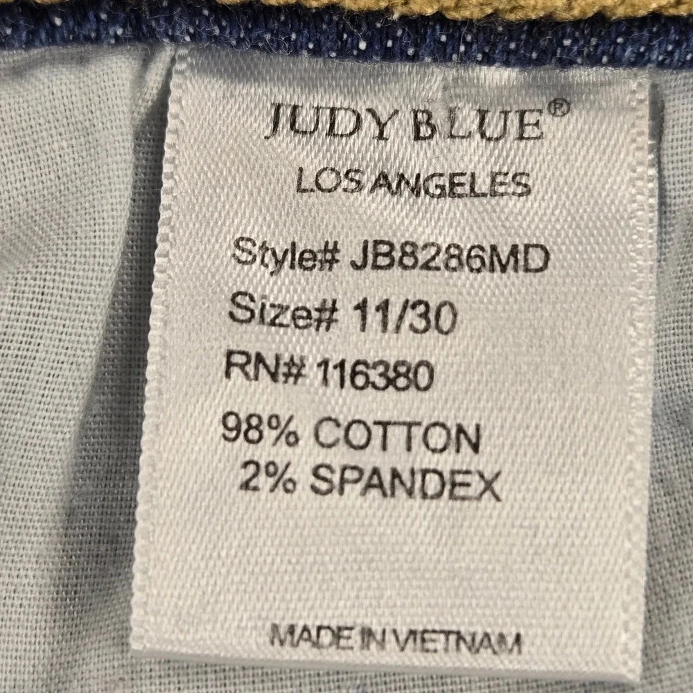 Judy Blue Boyfriend Jeans 11/30 Blue Distressed Ripped Denim Casual‎ Streetwear